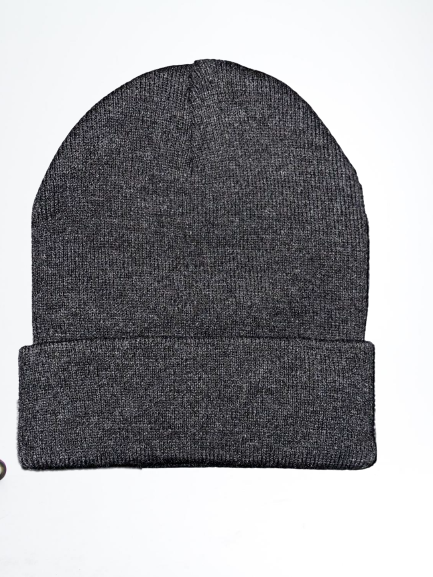 DARK HEATHER GREY BEANIE
