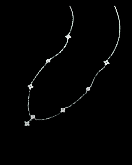SIMPLE ZIRCON CHAIN NECKLACE